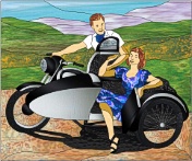 Stained Glass Pattern-Side Car